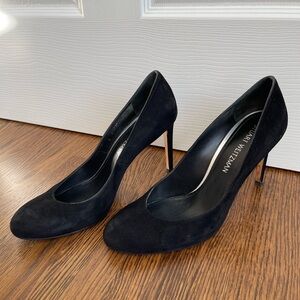 Stuart Weitzman Black Suede Heels 10.5. 100mm